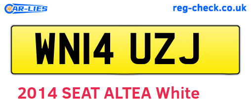 WN14UZJ are the vehicle registration plates.