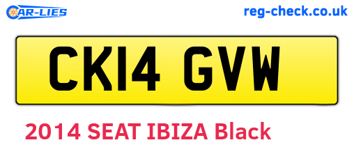 CK14GVW are the vehicle registration plates.