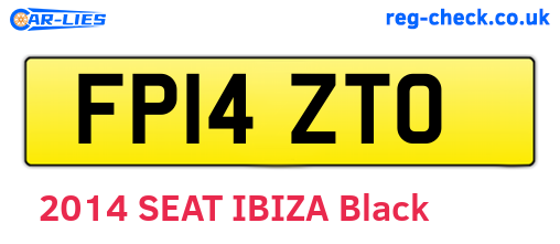 FP14ZTO are the vehicle registration plates.