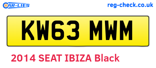 KW63MWM are the vehicle registration plates.