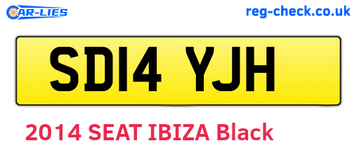 SD14YJH are the vehicle registration plates.