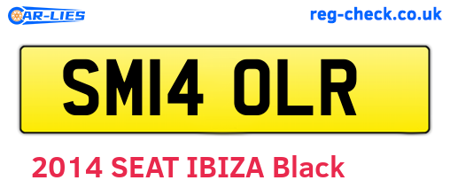SM14OLR are the vehicle registration plates.