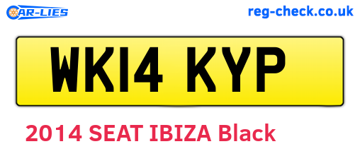 WK14KYP are the vehicle registration plates.