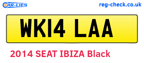 WK14LAA are the vehicle registration plates.