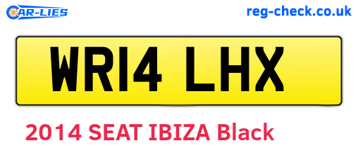 WR14LHX are the vehicle registration plates.