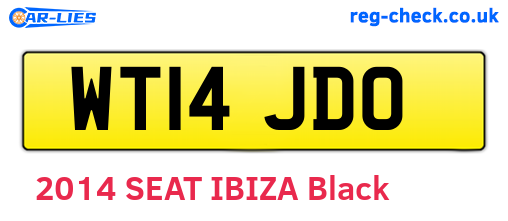 WT14JDO are the vehicle registration plates.