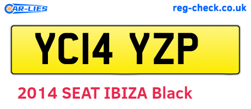 YC14YZP are the vehicle registration plates.