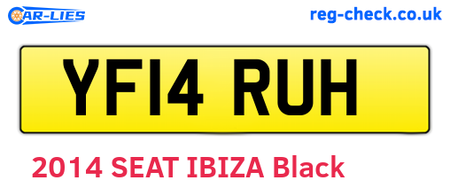 YF14RUH are the vehicle registration plates.