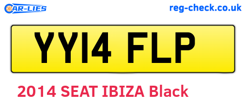 YY14FLP are the vehicle registration plates.