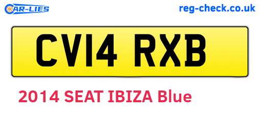 CV14RXB are the vehicle registration plates.