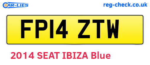 FP14ZTW are the vehicle registration plates.