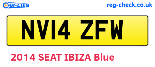 NV14ZFW are the vehicle registration plates.