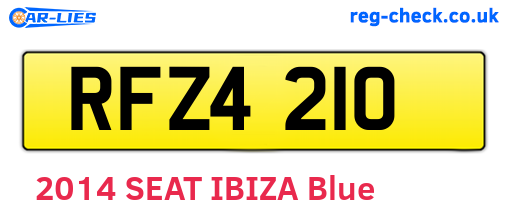 RFZ4210 are the vehicle registration plates.