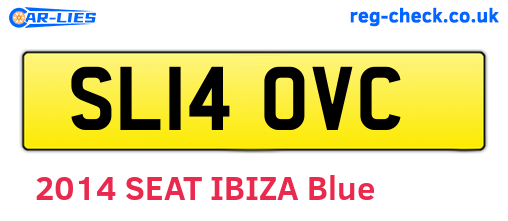 SL14OVC are the vehicle registration plates.