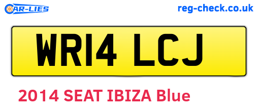 WR14LCJ are the vehicle registration plates.