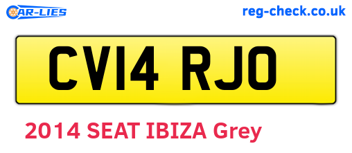 CV14RJO are the vehicle registration plates.