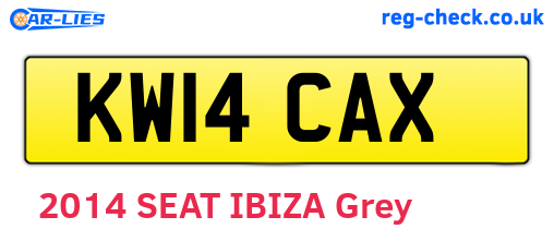 KW14CAX are the vehicle registration plates.