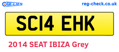 SC14EHK are the vehicle registration plates.