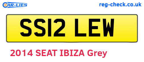 SS12LEW are the vehicle registration plates.