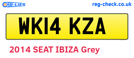 WK14KZA are the vehicle registration plates.
