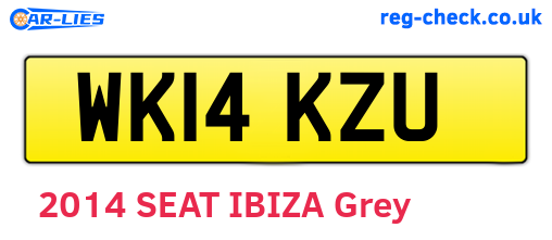 WK14KZU are the vehicle registration plates.