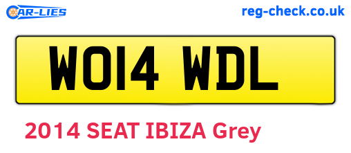 WO14WDL are the vehicle registration plates.