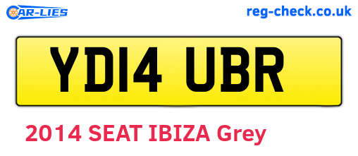 YD14UBR are the vehicle registration plates.