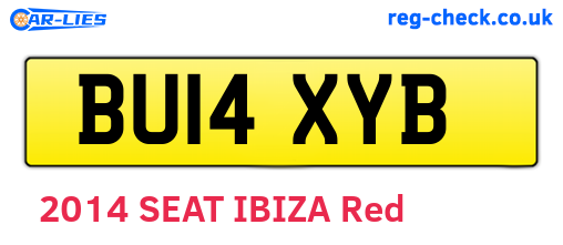 BU14XYB are the vehicle registration plates.