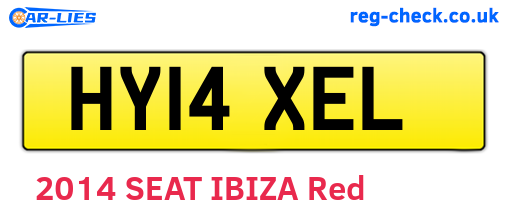HY14XEL are the vehicle registration plates.