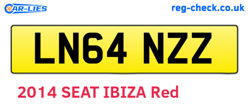 LN64NZZ are the vehicle registration plates.
