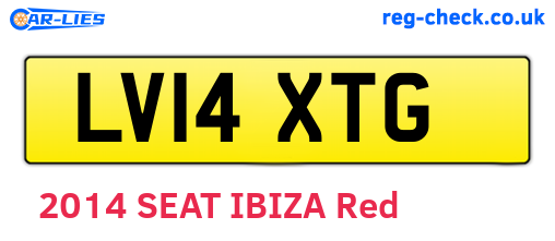 LV14XTG are the vehicle registration plates.