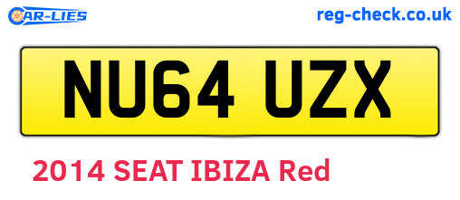 NU64UZX are the vehicle registration plates.