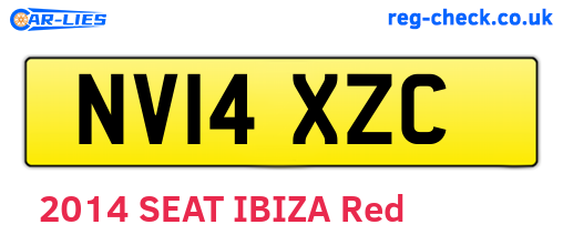 NV14XZC are the vehicle registration plates.