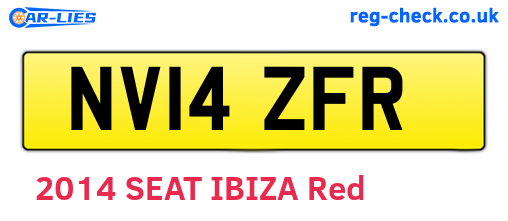 NV14ZFR are the vehicle registration plates.