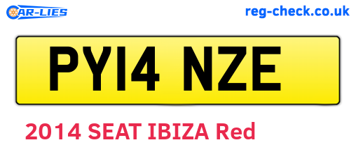 PY14NZE are the vehicle registration plates.