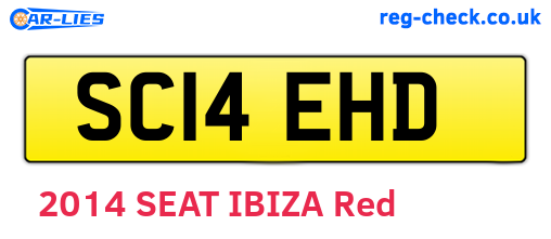 SC14EHD are the vehicle registration plates.