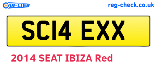 SC14EXX are the vehicle registration plates.