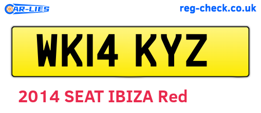 WK14KYZ are the vehicle registration plates.