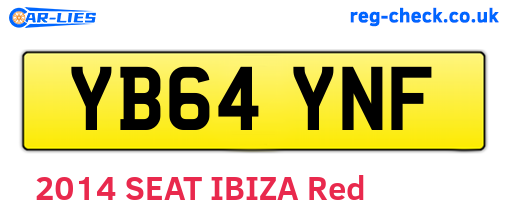 YB64YNF are the vehicle registration plates.
