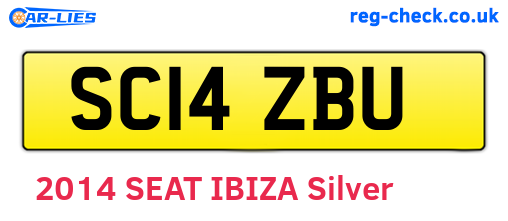 SC14ZBU are the vehicle registration plates.