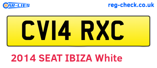 CV14RXC are the vehicle registration plates.