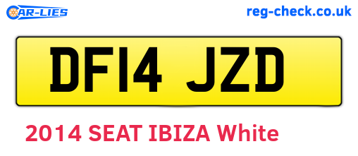 DF14JZD are the vehicle registration plates.