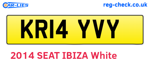 KR14YVY are the vehicle registration plates.