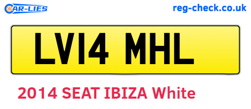LV14MHL are the vehicle registration plates.
