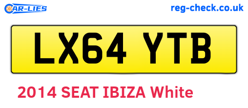LX64YTB are the vehicle registration plates.