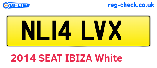 NL14LVX are the vehicle registration plates.