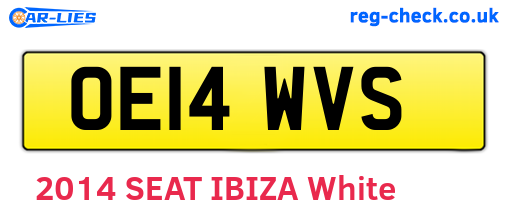 OE14WVS are the vehicle registration plates.