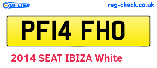 PF14FHO are the vehicle registration plates.