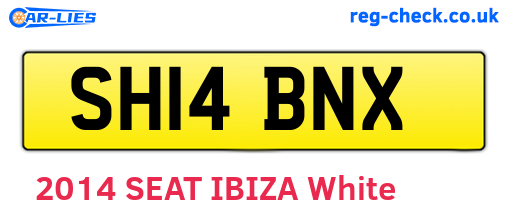 SH14BNX are the vehicle registration plates.