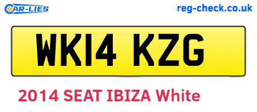 WK14KZG are the vehicle registration plates.